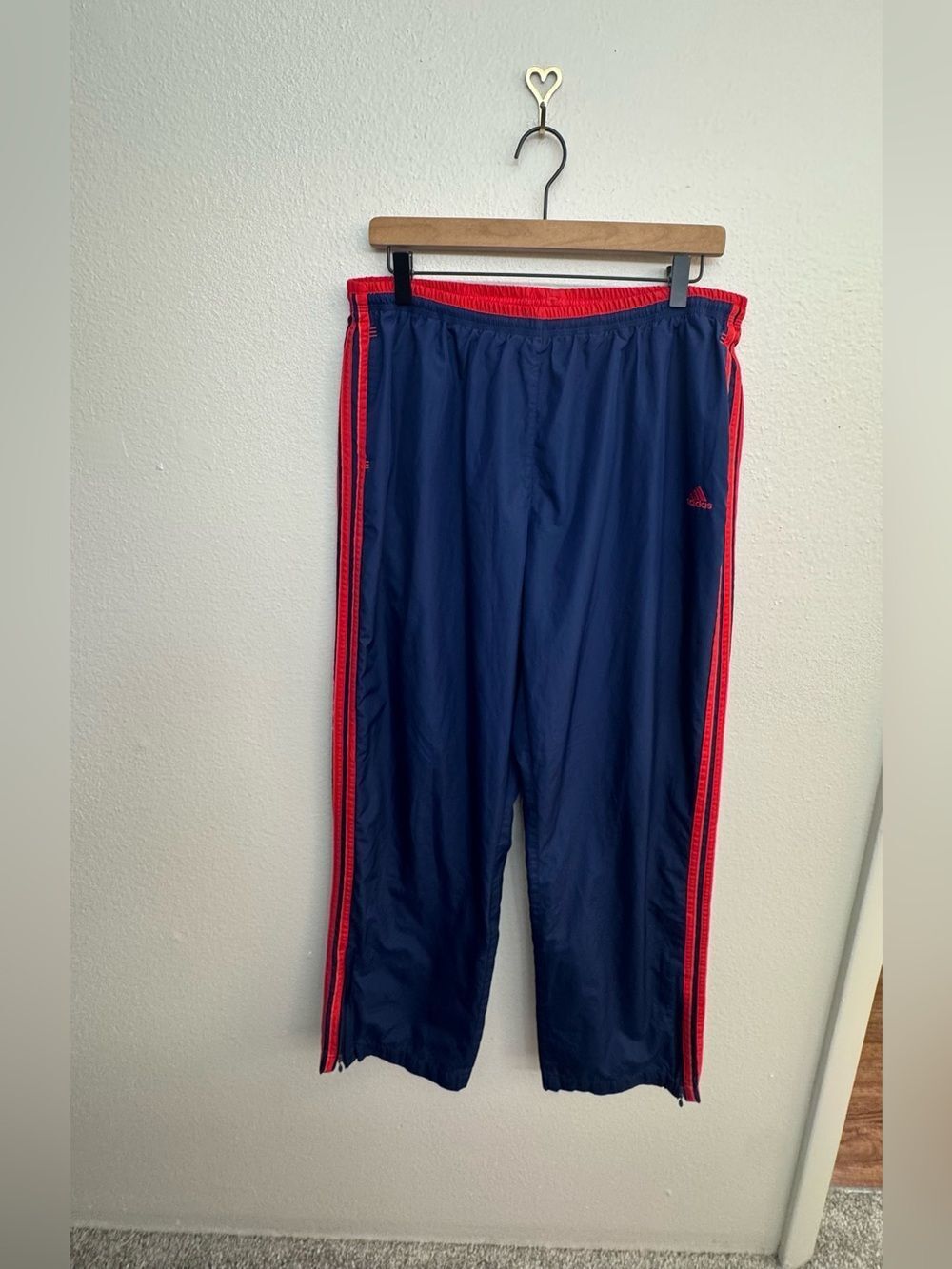 Vintage Y2K Women’s adidas Navy Blue Windbreaker Track Pants